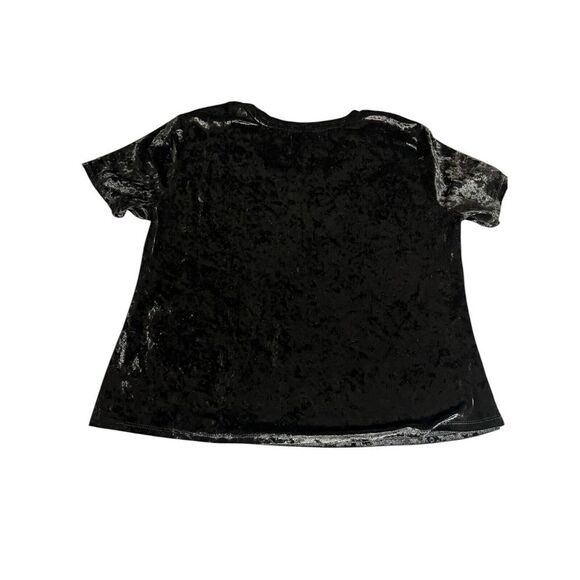 Madison & Berkeley Crushed Velvet Cropped Shirt Sz M Y2K Retro Edgy Goth Rock - Picture 2 of 7